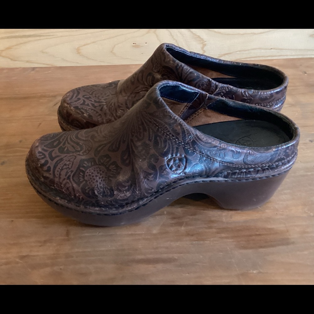 Women’s Leather Ariat Slip on Clog